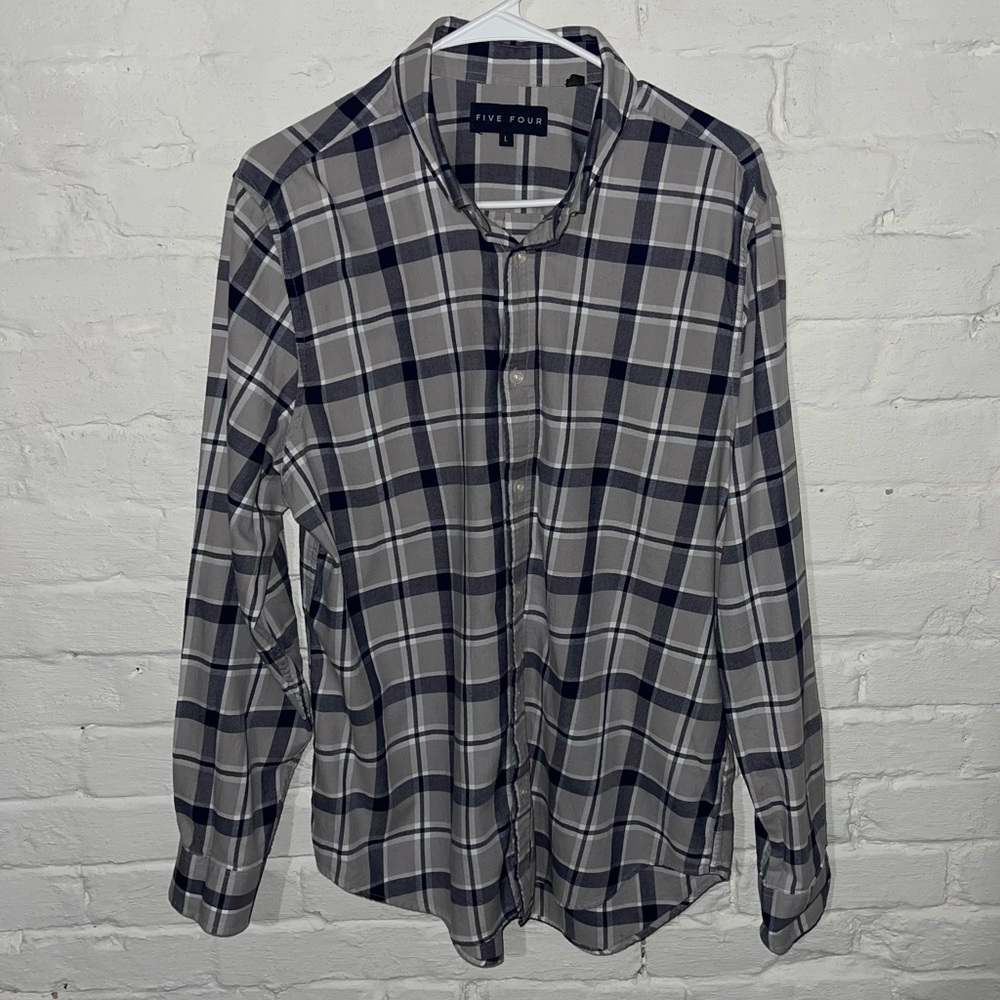 Five Four Plaid Button Down L - image 1